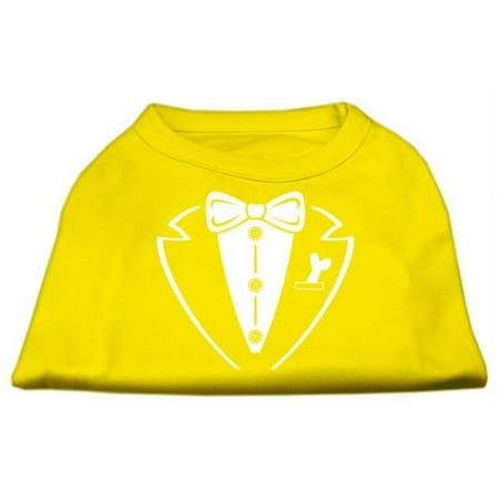 Tuxedo Screen Print Shirt Yellow XXXL - 20