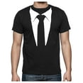 thumbnail image 1 of Tuxedo Shirt for Men Printed Suit & Tie Funny Lazy Wedding Fake Suit Tux Shirt, 1 of 7