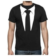 Tuxedo Shirt for Men Printed Suit & Tie Funny Lazy Wedding Fake Suit Tux Shirt