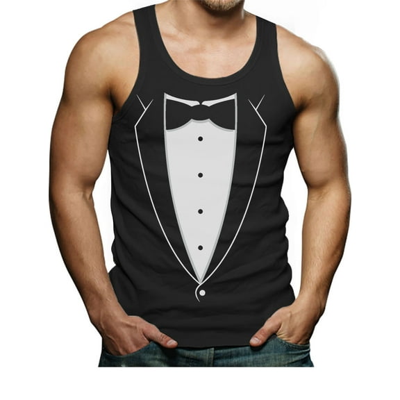 Tuxedo Shirt for Men Printed Suit & Tie Tuxedo T Shirt Tux Shirt