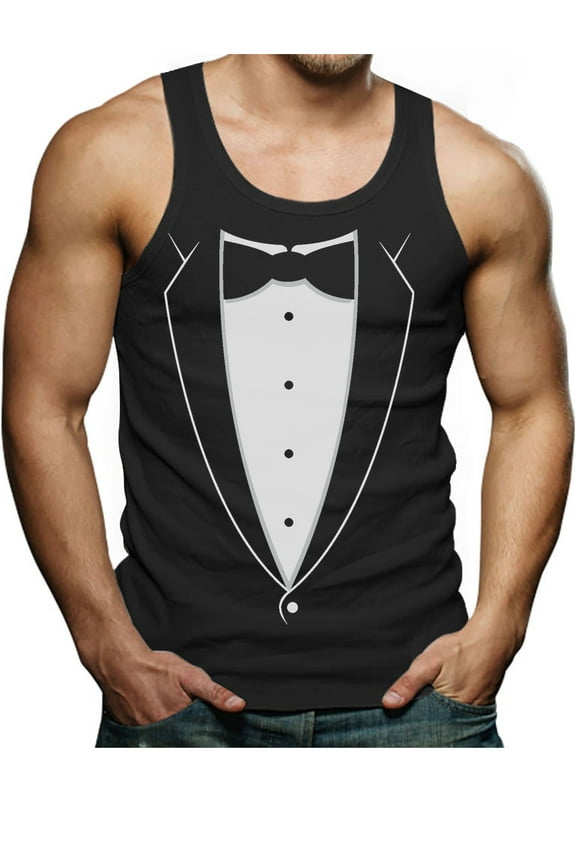 Tuxedo Shirt for Men Printed Suit & Tie Tuxedo T Shirt Tux Shirt