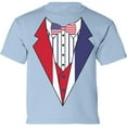 thumbnail image 1 of Tuxedo Shirts - 4th of July Boys Girls - Funny Humor Novelty Graphic Tees - USA American Flag - Toddler Size 2T 3T 4T 5/6T, 1 of 2