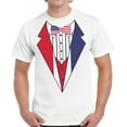 thumbnail image 1 of Tuxedo Shirts Men - 4th of July Funny Humor Novelty Graphic Tees - USA American Flag, 1 of 2