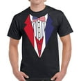 thumbnail image 1 of Tuxedo Shirts Men - 4th of July Funny Humor Novelty Graphic Tees - USA American Flag, 1 of 2