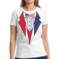 thumbnail image 1 of Tuxedo Shirts Women - 4th of July Funny Humor Novelty Graphic Tees - USA American Flag, 1 of 2