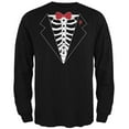 thumbnail image 1 of Tuxedo Skeleton Costume Black Adult Long Sleeve T-Shirt - 2X-Large, 1 of 6