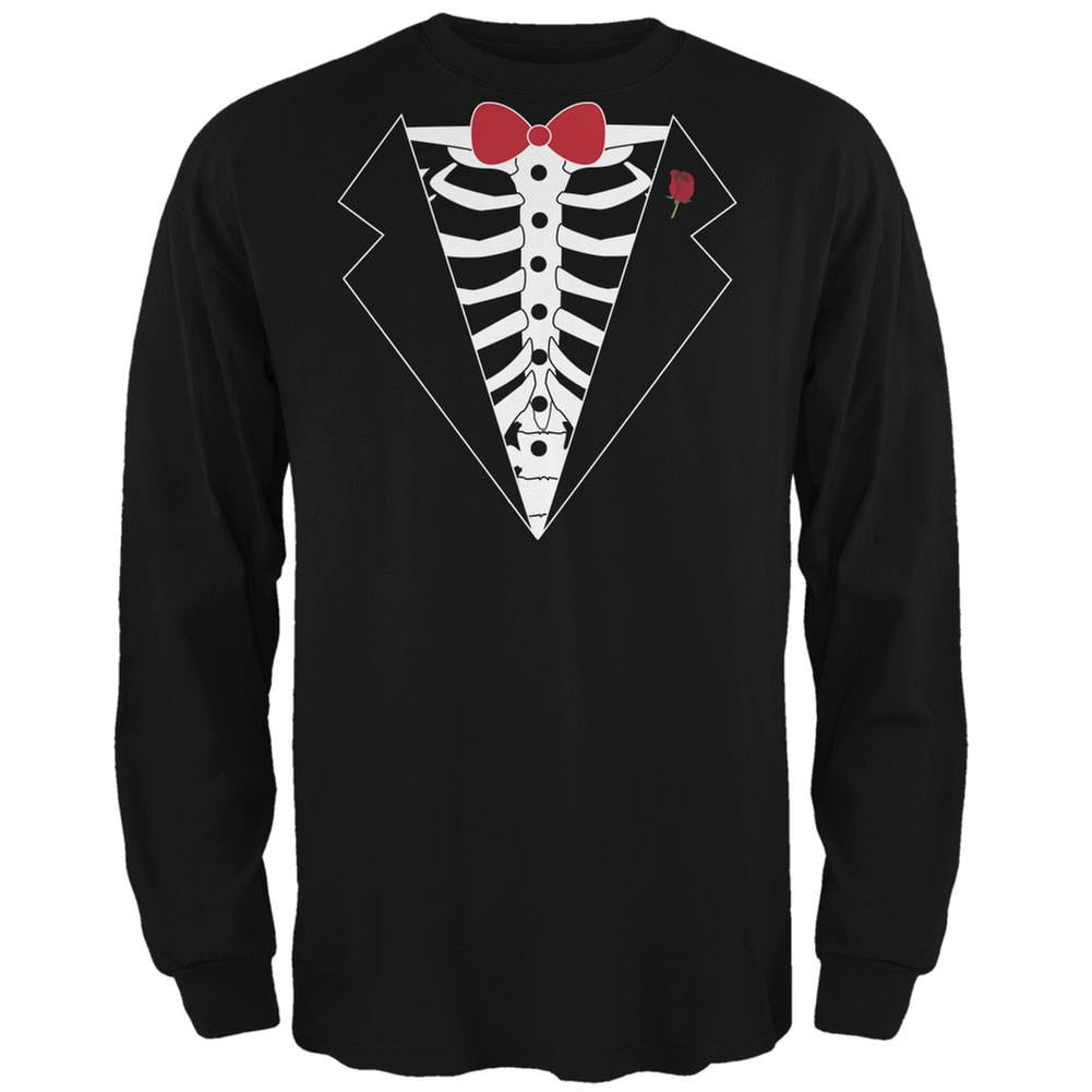  Halloween Tuxedo Skeleton Bowtie Funny Costume T-Shirt :  Clothing, Shoes & Jewelry