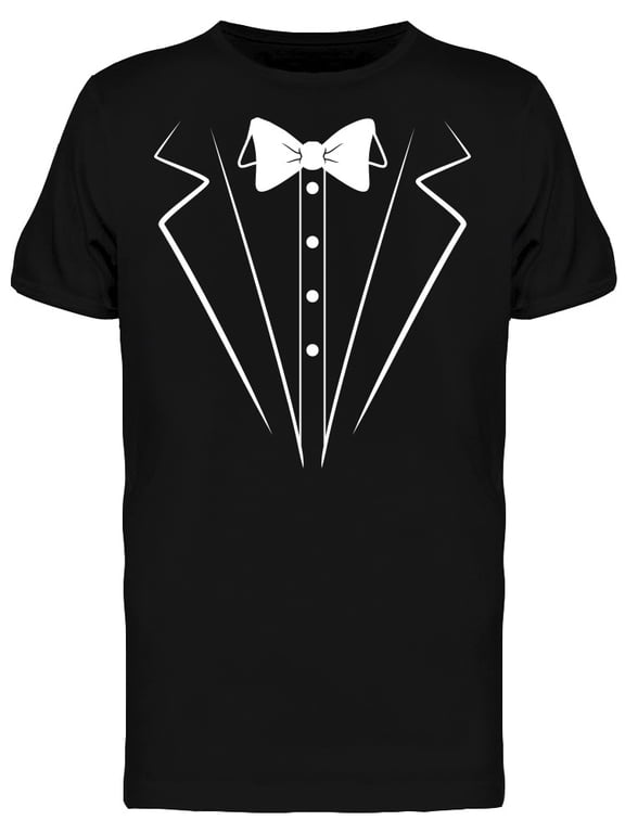 Tuxedo Suit And Bow Tie Funny Graphic Men T-Shirt, Male x-Large