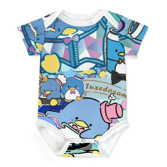 Tuxedosam Baby Bodysuit Boy Girl Clothes Soft Newborn Infant Outfit Short Sleeve Romper