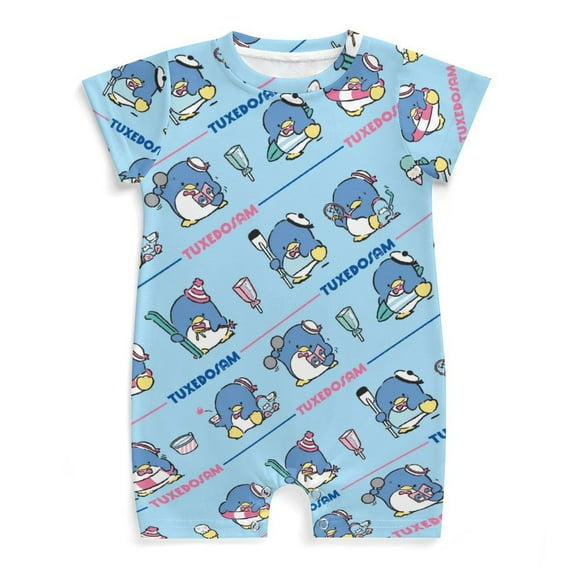 Tuxedosam Baby Boy Girl Romper Short Sleeve Cotton Bodysuit Outfits Jumpsuit Summer One Piece Clothes