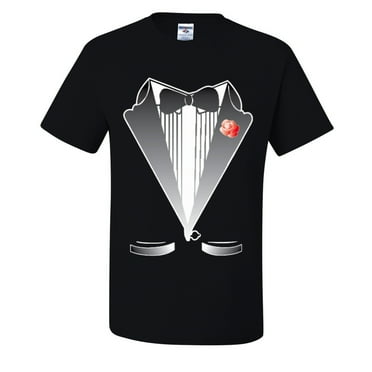 Tuxido Classic Party Funny Mens T-shirts , Black, Small