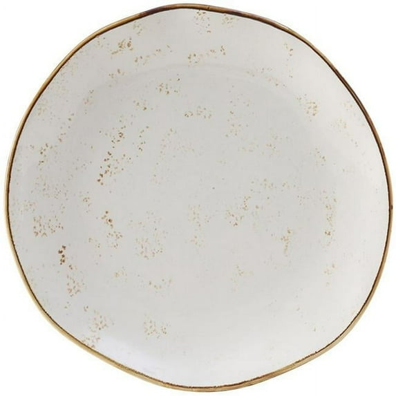 Tuxton 10.25 in. Geode Agave Plate, White