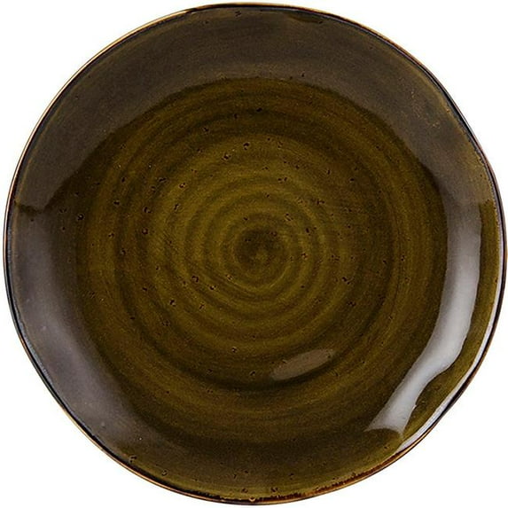 Tuxton GGW-006 10.25 in. Geode Walnut Plate, Brown