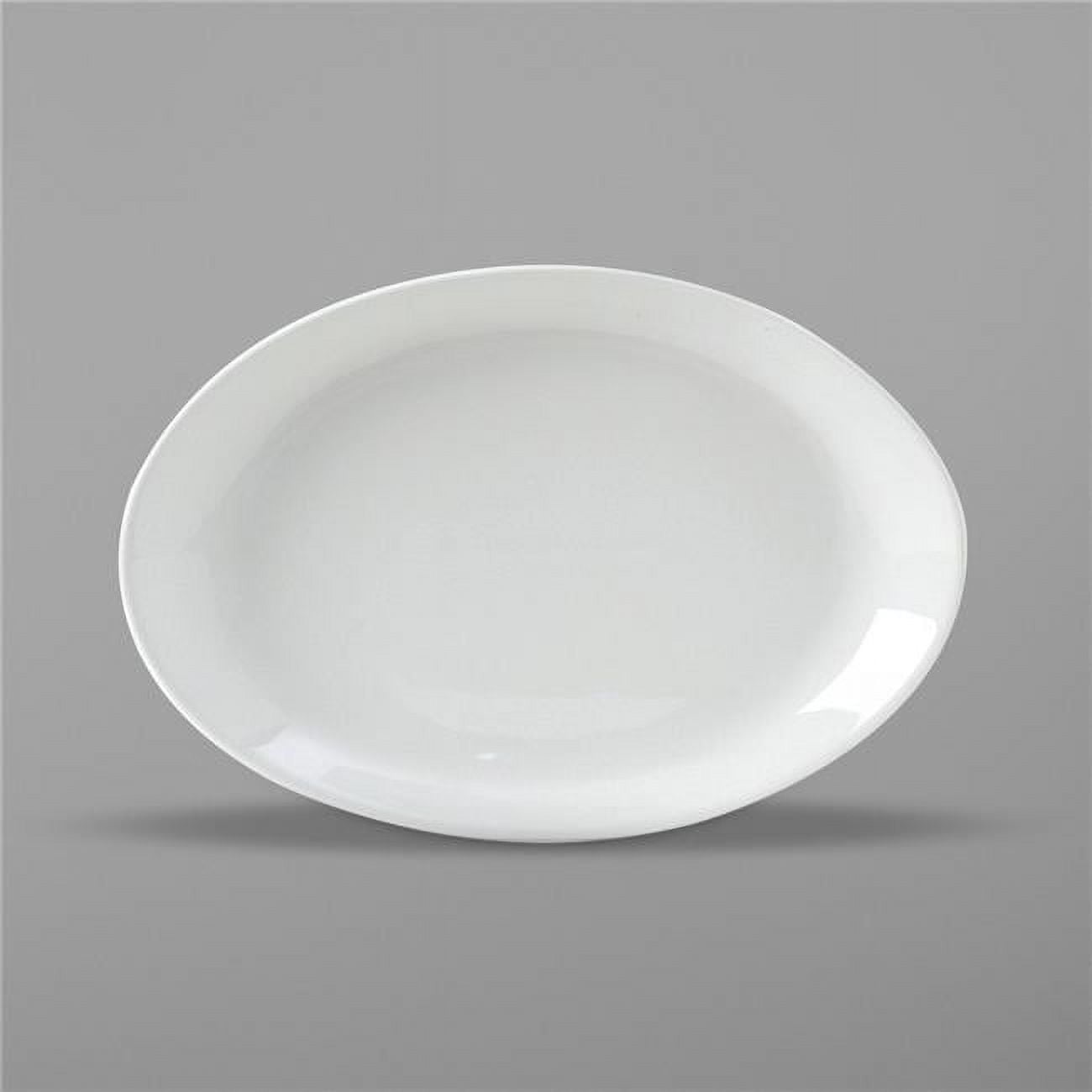Tuxton 11.12 in. Porcelain White Wing Platter