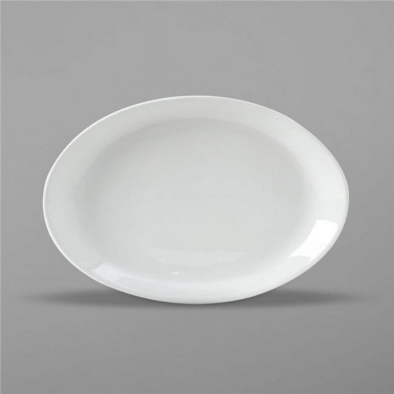 Tuxton 11.12 in. Porcelain White Wing Platter