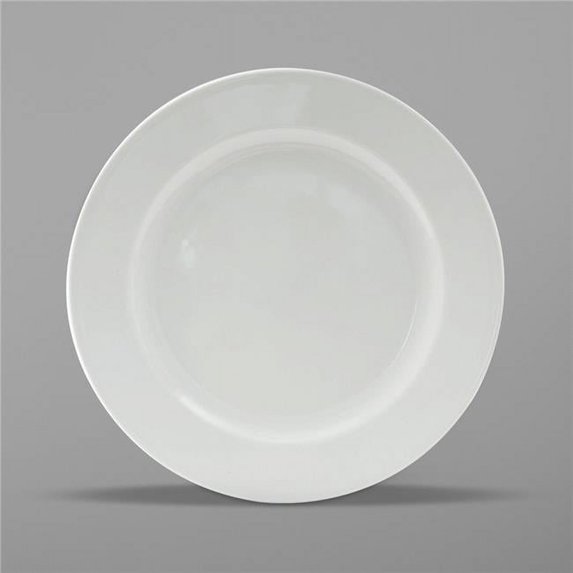 Tuxton 11 in. Porcelain White Rolled Edge Plate