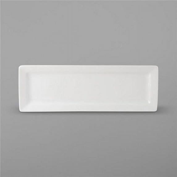 Tuxton 5.5 in. Pearl White Rectangular Plate