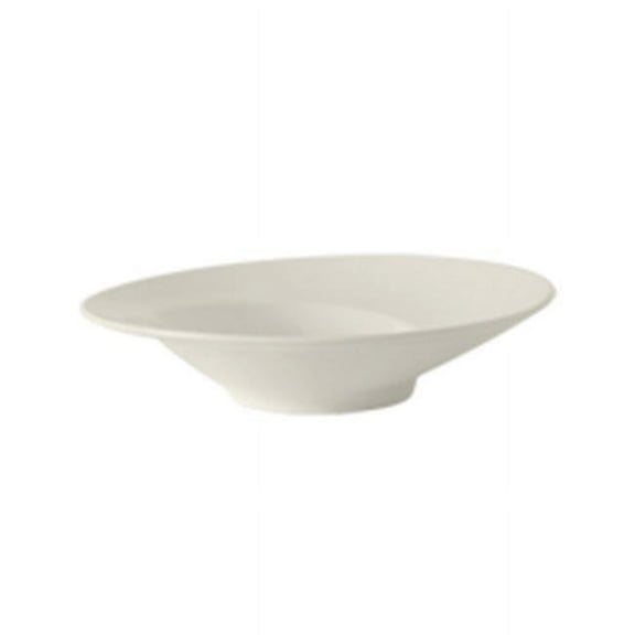 Tuxton AMU-410 Vitrified China Spiral Salad Bowl Pearl White - 14 oz - 1 Dozen