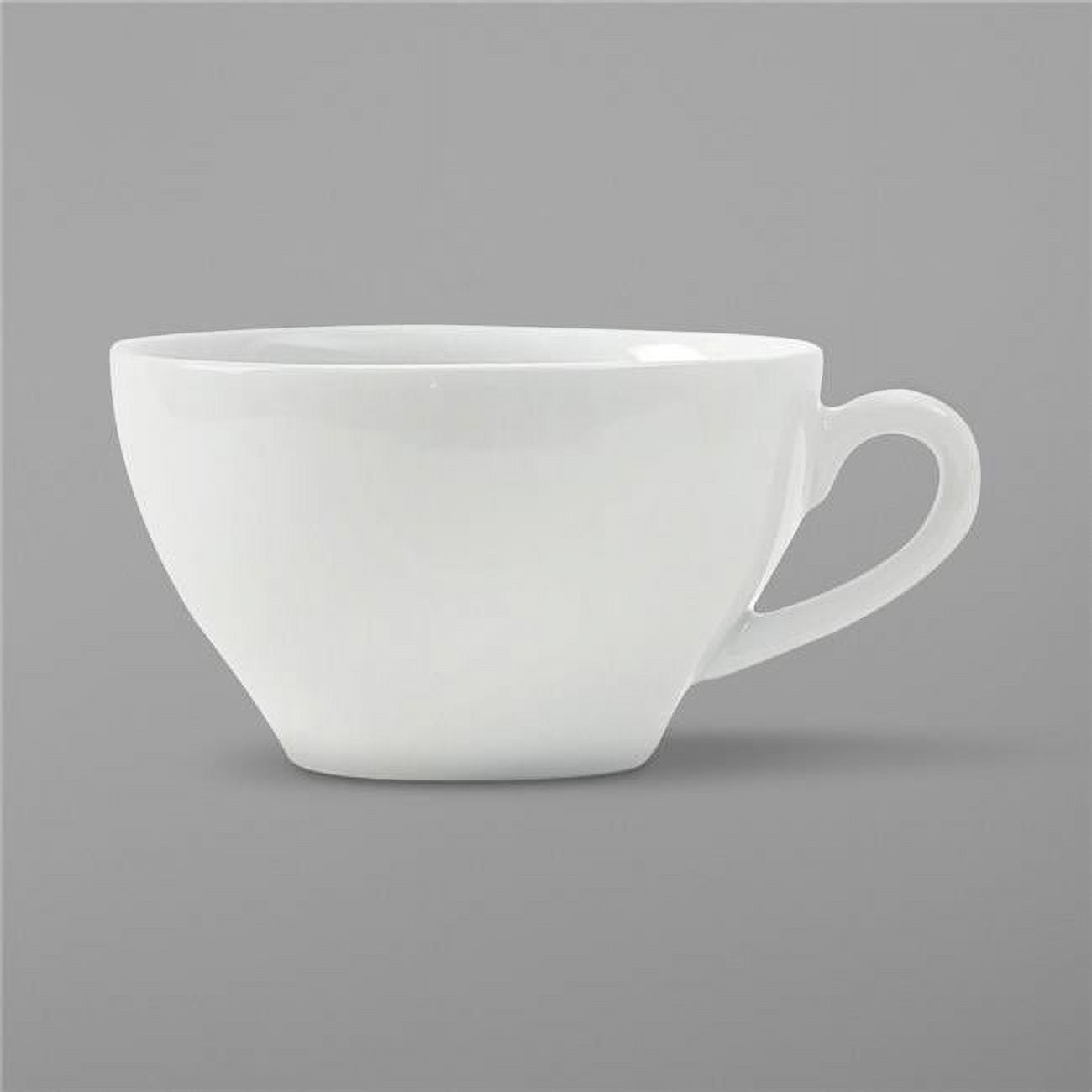 Tuxton ALF-080B 8 oz Porcelain White Euro Cup