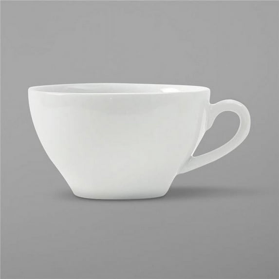 Tuxton ALF-080B 8 oz Porcelain White Euro Cup