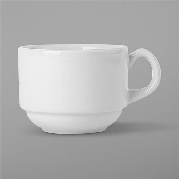 Tuxton ALF-0803 8 oz Porcelain White Stackable Cup