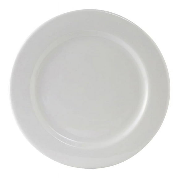 Tuxton ALA-104 Alaska 10.5 Rolled Edge White Plate - 12 / CS"