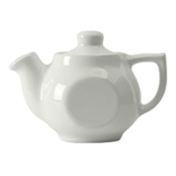 Tuxton BWT-10A Vitrified China Tea Pot with Lid White - 10 oz - 1 Dozen