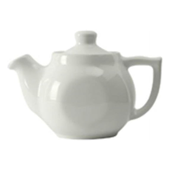 Tuxton BWT-18A Vitrified China Tea Pot with Lid White - 18 oz - 1 Dozen