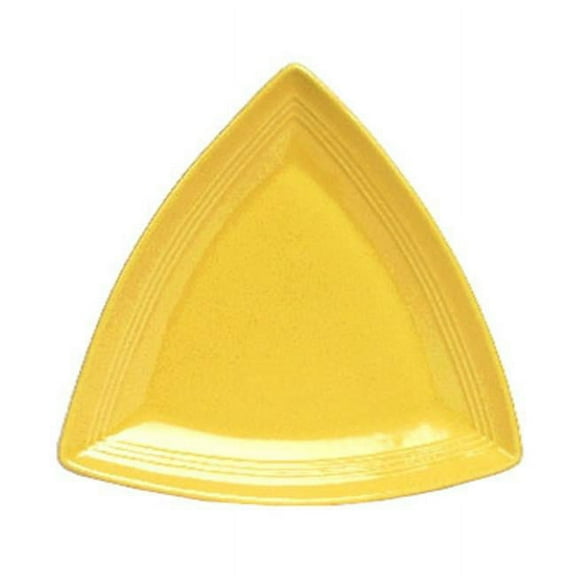 Tuxton China CSZ-1248 12.5 in. Concentrix Triangle Plate - Saffron - 6 pcs