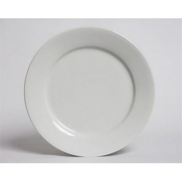 Tuxton China ALA-090 Alaska 9 in. Rolled Edge Plate - Porcelain White  - 2 Dozen