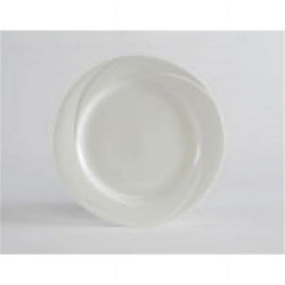 Tuxton China ASU-002 AlumaTux San Marino 6.25 in. Plate - Pearl White  - 3 Dozen
