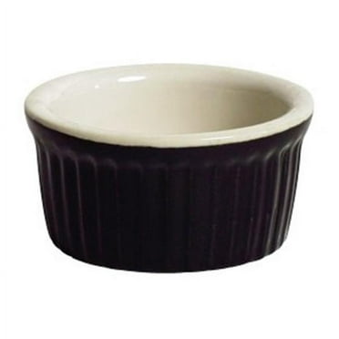 Tuxton China B4X-0352 3.25 in. Ramekin Fluted - Black-Eggshell  - 4 Dozen