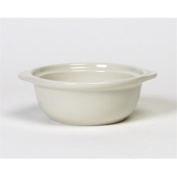 Tuxton China BES-1006 Gourmet Onion Soup Crock 8 oz. Eggshell - 2 Dozen