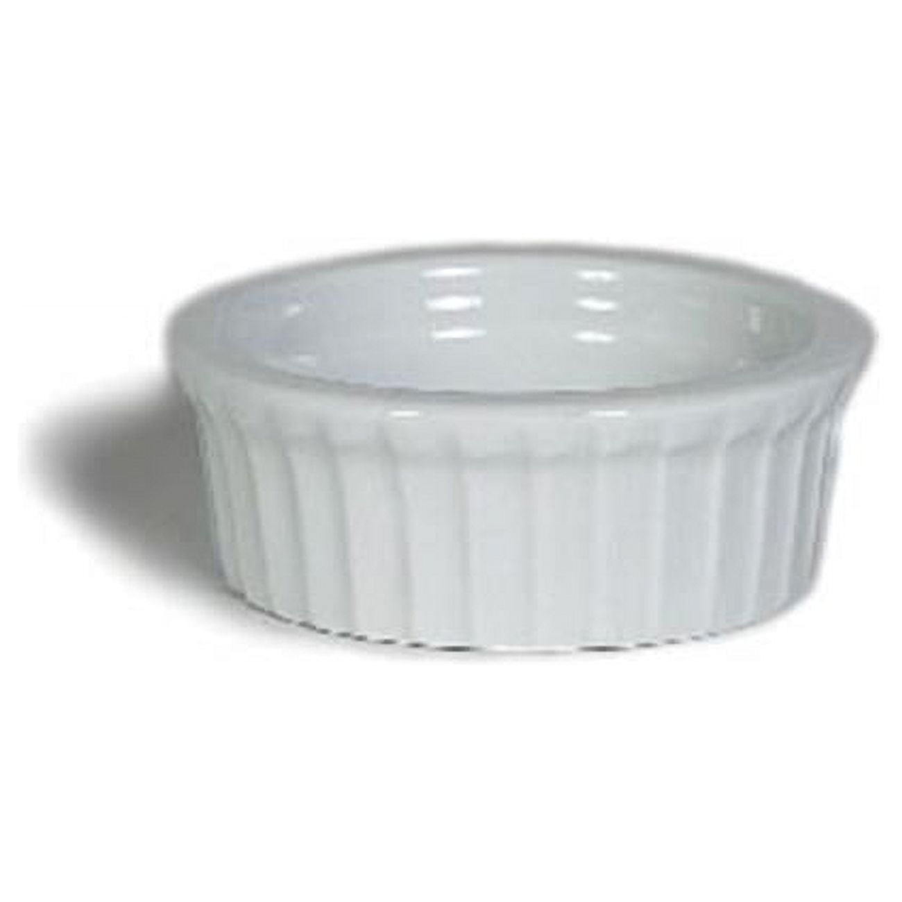 Tuxton China BPX-0162 Ramekin Fluted 1.5 oz. - Porcelain White  - 4 Dozen