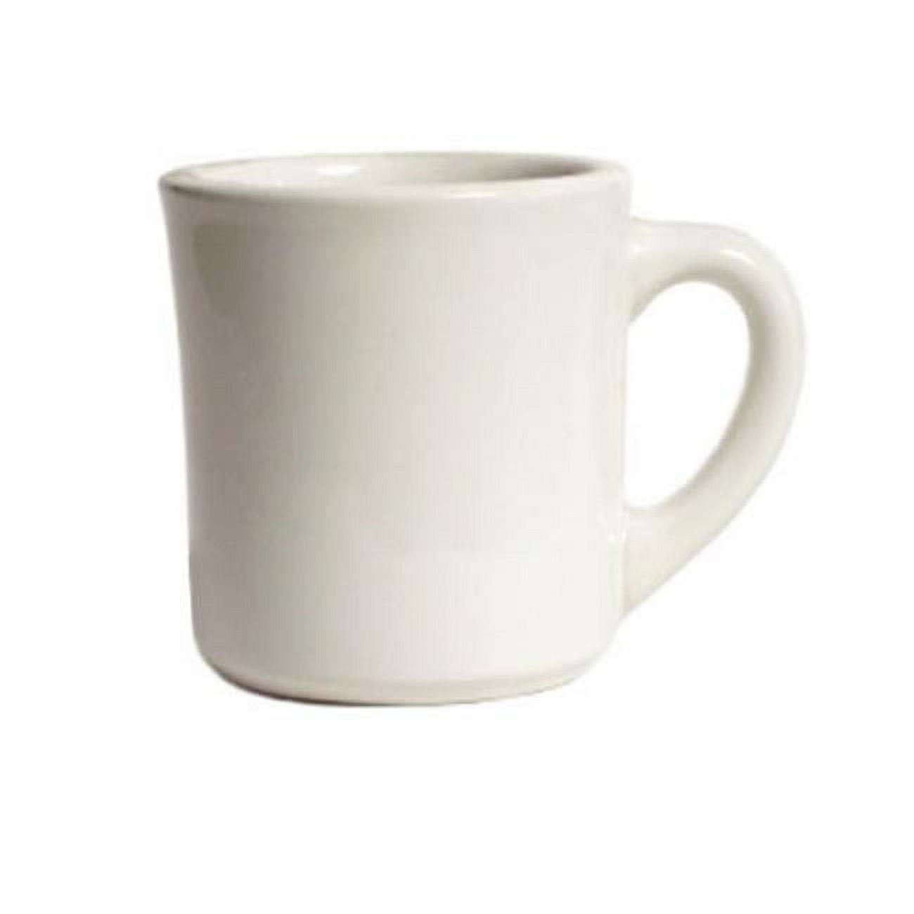 Tuxton China BWM-0802 Old Time Mug 9 oz. - White  - 2 Dozen