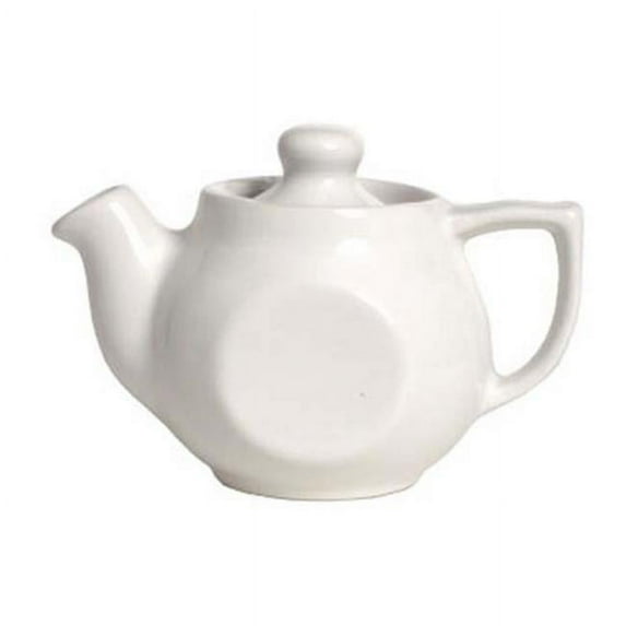 Tuxton China BWT-100 Tea Pot with Lid 10 oz. - White - 1 Dozen