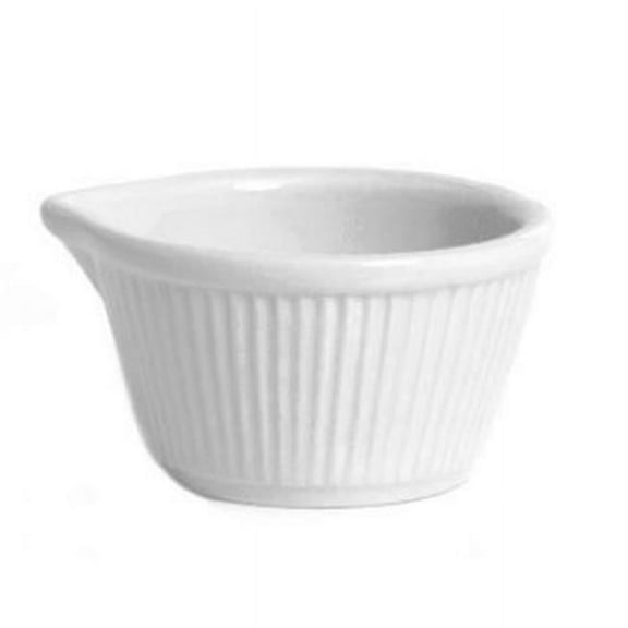 Tuxton China BWX-0408 Ramekin WBPH-Pour Spout 4 oz. - White - 4 Dozen