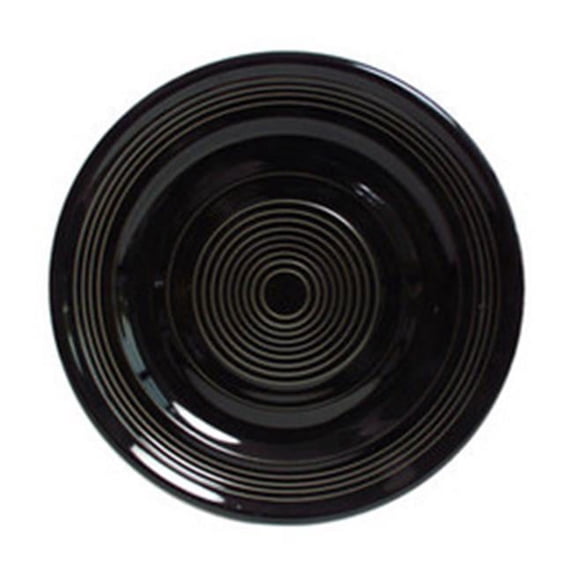Tuxton China CBA-120 12 in. Plate - Black - 6 pcs