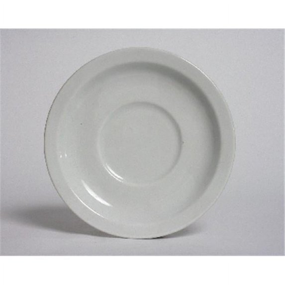 Tuxton China CLE-046 4.75 in. Demitasse Saucer Narrow Rim - Porcelain White - 3 Dozen