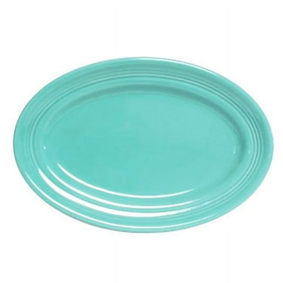 Tuxton China CTH-136 13.75 in. x 10.5 in. Concentrix Oval Platter - Cilantro - 6 pcs