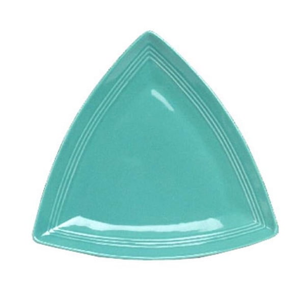 Tuxton China CTZ-1248 12.5 in. Concentrix Triangle Plate - Cilantro - 6 pcs