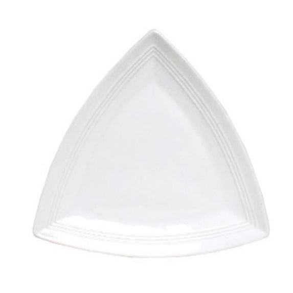 Tuxton China CWZ-1248 12.5 in. Concentrix Triangle Plate - Blanco - 6 pcs