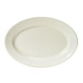 thumbnail image 1 of Tuxton China  Reno 15 in. x 10.38 in. Wide Rim Rolled Edge Oval Platter - American White - 6 pcs, 1 of 1