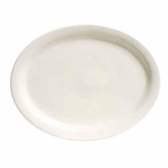 Tuxton China TNR-012 Nevada 9.5 in. Narrow Rim Platter - White Porcelain - 2 Dozen
