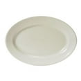 thumbnail image 1 of Tuxton China TRE-026 Reno 8.25 in. x 5.75 in. Wide Rim Rolled Edge Oval Platter - White  - 3 Dozen, 1 of 1