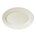 thumbnail image 1 of Tuxton China TRE-042 Nevada 15.38 in. x 11 in. Rolled Edge Oval Platter - American White  - 6 pcs, 1 of 1