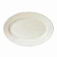 thumbnail image 1 of Tuxton China TRE-912 Reno 10.63 in. x 7.38 in. Rolled Edge Oval Platter - American White - 2 Dozen, 1 of 1