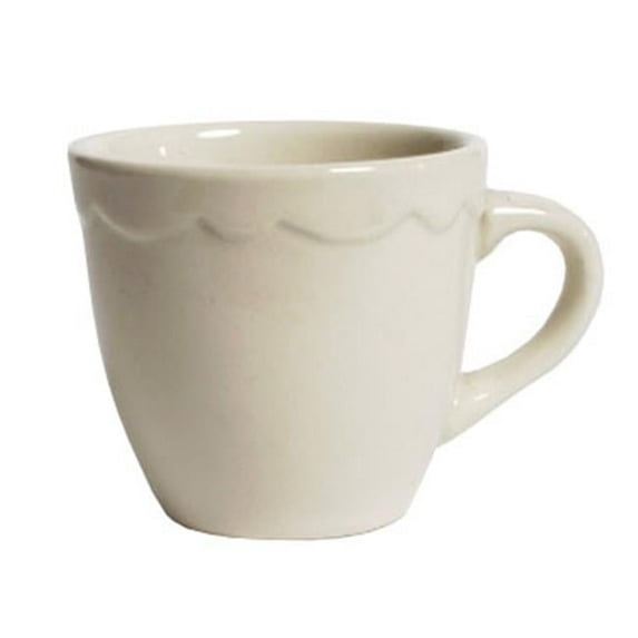 Tuxton China TSC-035 Shell 2.5 in. Scalloped Edge Demitasse Cup - American White - 3 Dozen