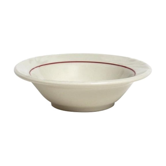 Tuxton China YBD-063 Monterey 6.38 in. Embossed Pattern China Grapefruit Dish - American white - 3 Dozen