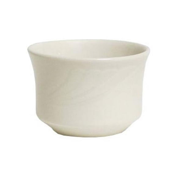 Tuxton China YEB-0752 Monterey 3.63 in. Embossed Pattern Bouillon - American White - 3 Dozen